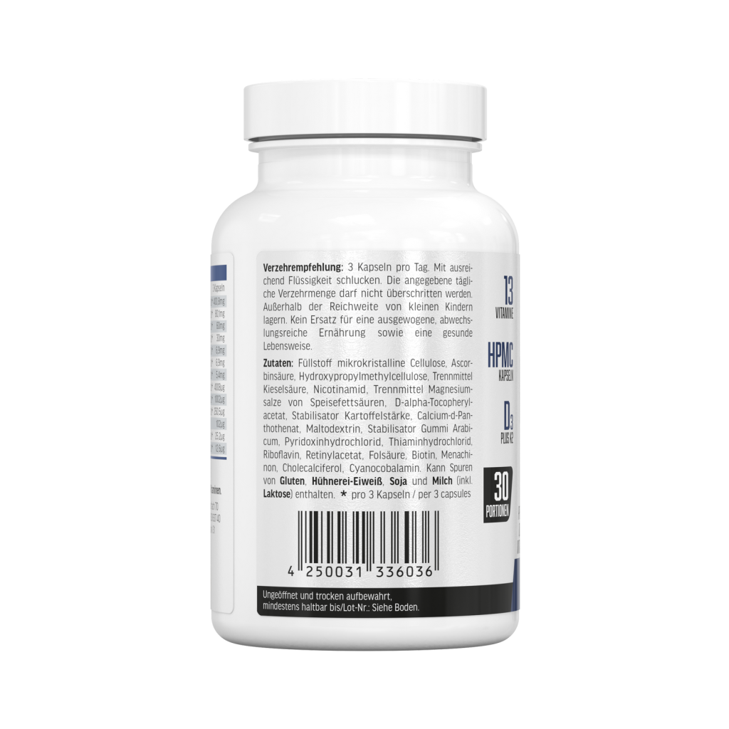 MULTI VITAMIN, 90 kapsulių - etiketė