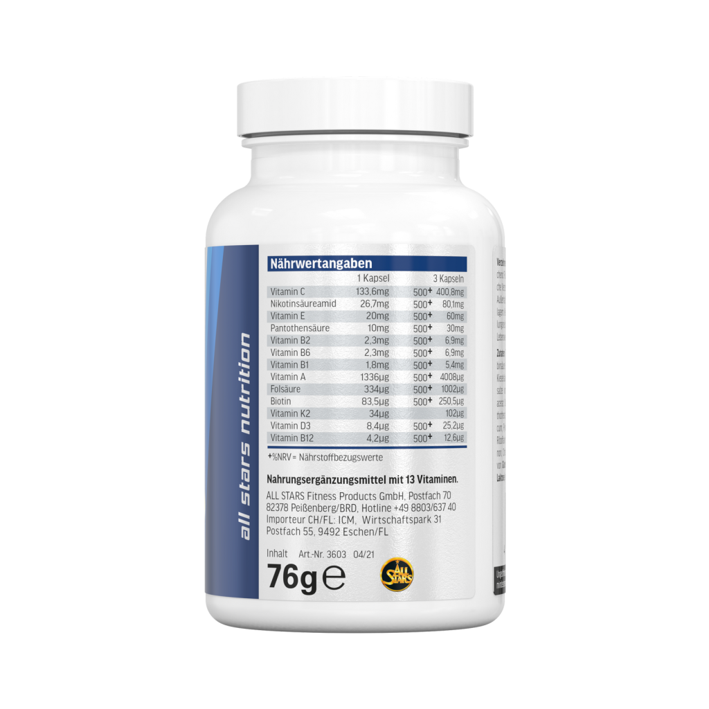 MULTI VITAMIN, 90 kapsulių - etiketė