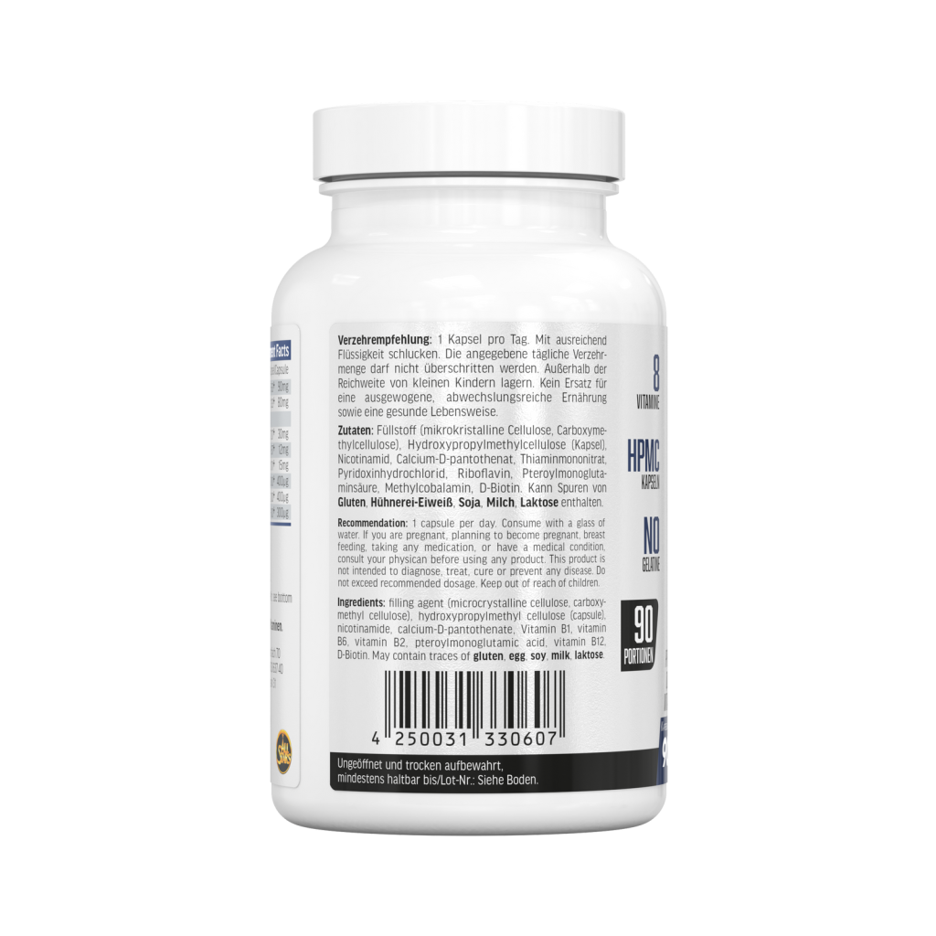 VITAMIN - B COMPLEX, 90 kapsulių - etiketė