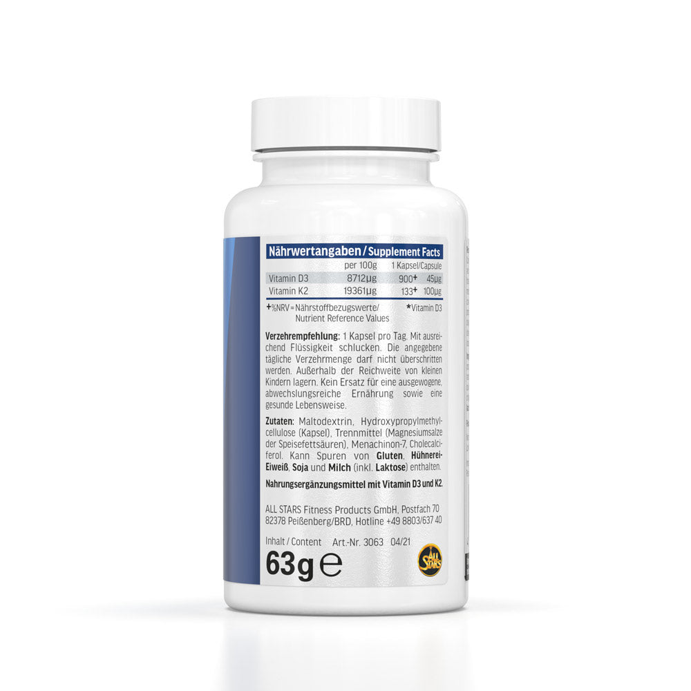 PURE D3 + K2, 90 kapsulių - etiketė