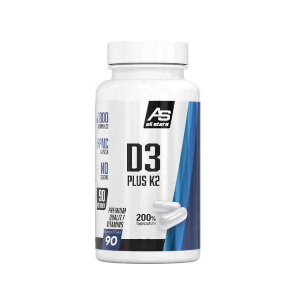 PURE D3 + K2, 90 kapsulių