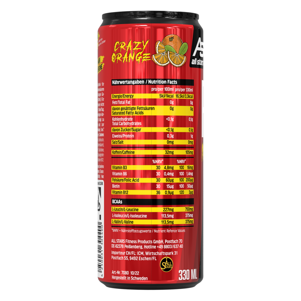 Raw Intensity Energy Booster, 330 ml - etiketė