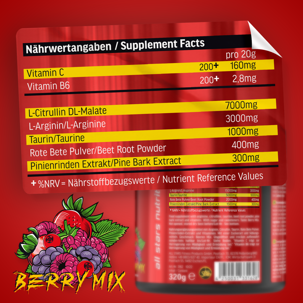 PUMP BOOSTER, 340 g - etiketė