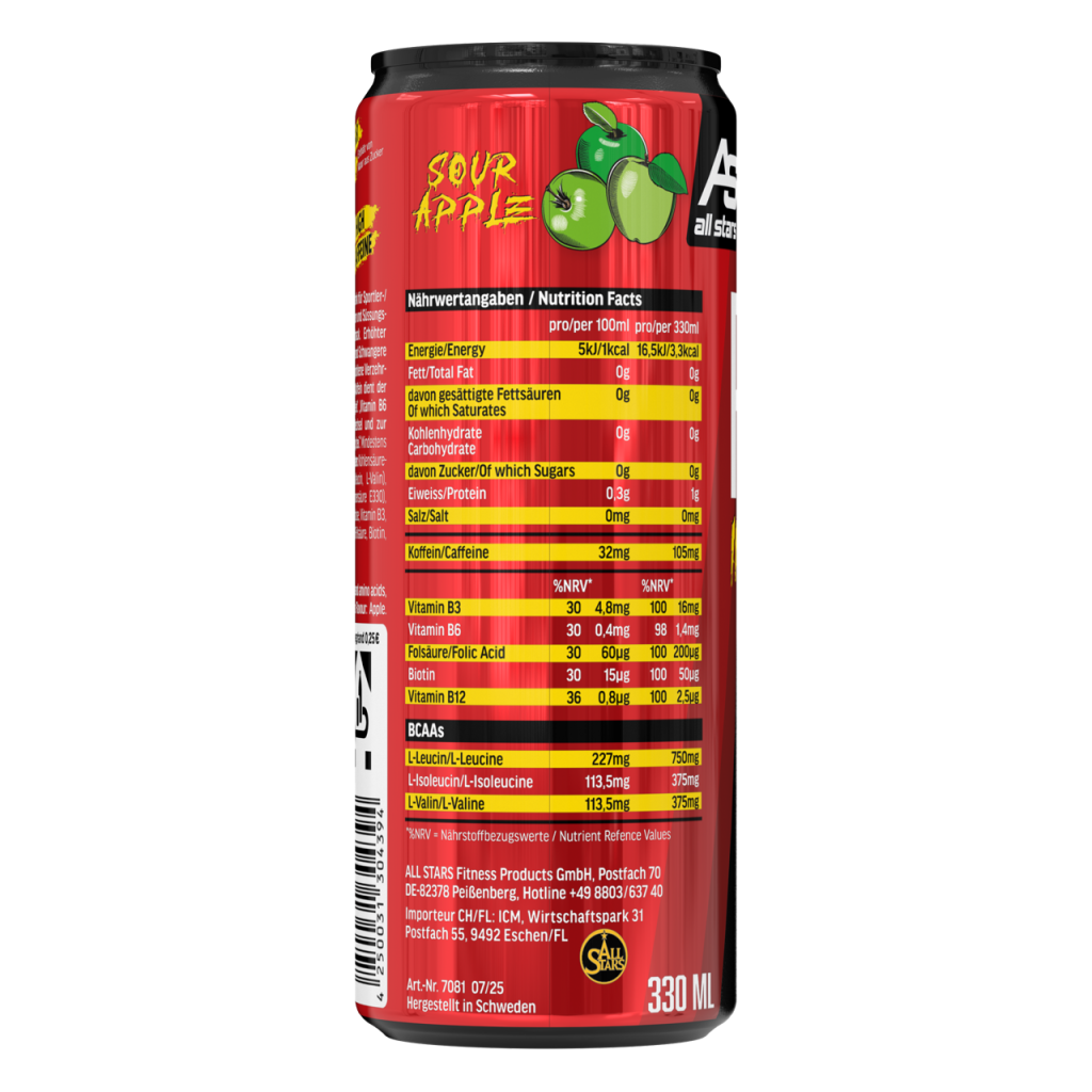 Raw Intensity Energy Booster, 330 ml - etiketė