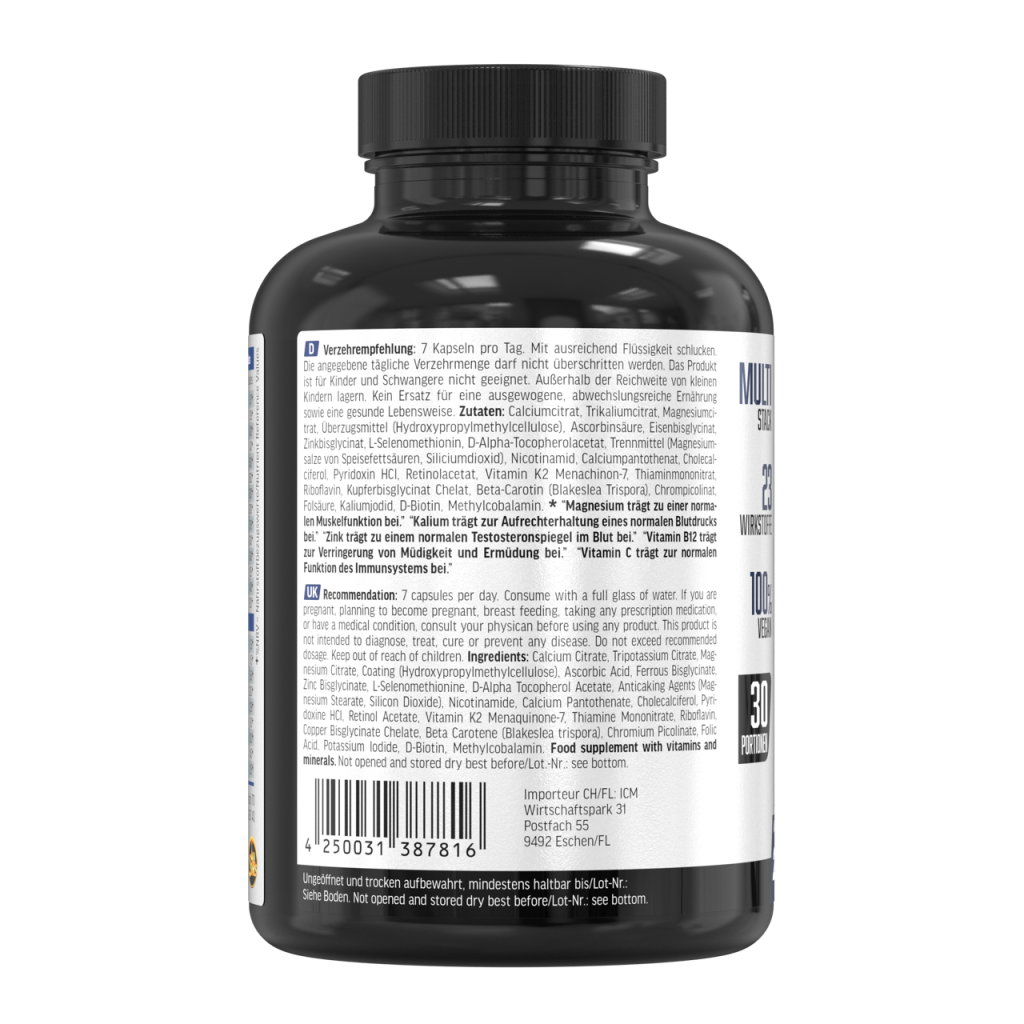 Athlete formula, 210 kapsulių - etiketė