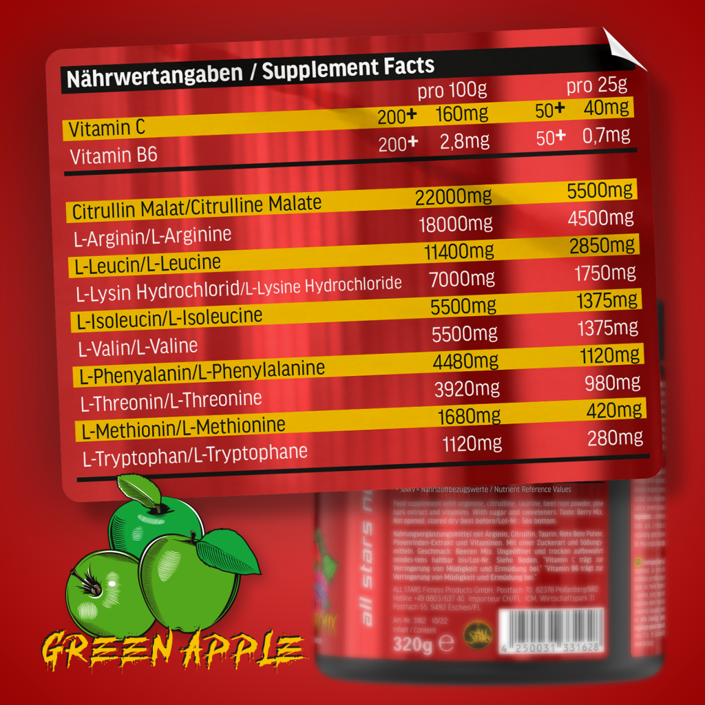 INTRA-X, 400 g - etiketė