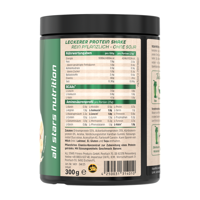 VEGAN PROTEIN, 300 g - etiketė