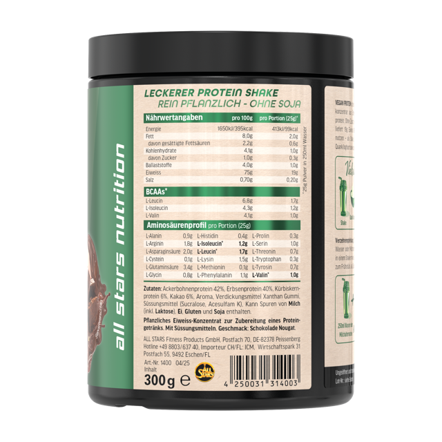VEGAN PROTEIN, 300 g - etiketė