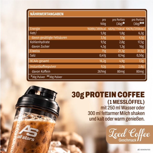 PROTEIN COFFEE, 600 g - etiketė