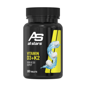 VITAMIN D3 + K2, 180 tablečių